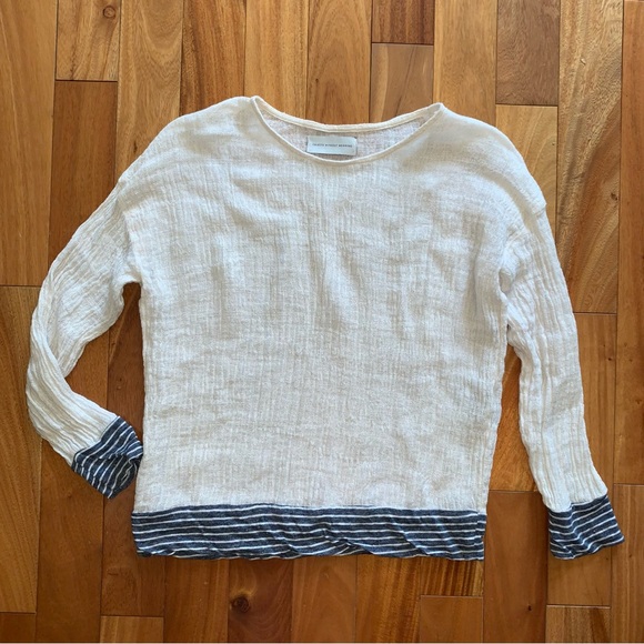 Objects Without Meaning Textured Crinkle Linen Top - Picture 3 of 11